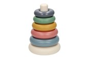 Babylegetøj - Cavallino Toys Stacking rings Pastel colors 7 pcs. - 9660LN01