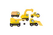 Trælegetøj - Bigjigs Wooden Work Vehicles 5pcs. - BJT065