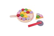 Trælegetøj - Bigjigs Wooden Pizza with Toppings - BJ457