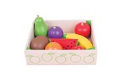 Trælegetøj - Bigjigs Wooden Box with Fruit 9 pcs. - BJ476