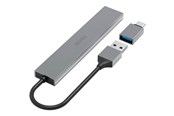 USB hub - Hama 00200141 interface hub USB hub - USB 3.1 - 4 ports - Grå - 00200141