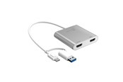 Skærmkabel - j5create USB-C to Dual HDMI - 20cm - JCA365-N