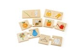 Puslespil - Bigjigs Wooden Jigsaw Puzzle Things That Go Together 32pcs. Wood - 34029
