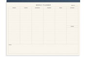 Blokke, Formularer & Notesbøger - Burde Weekly planner block Textile - 92758300