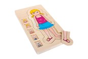 Puslespil - Small Foot - Wooden Body Puzzle Girl 29st. Wood - 5814