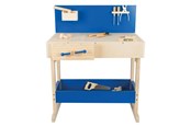 Figur - Small Foot - Wooden Toy Workbench Blue with Accessories - 10839