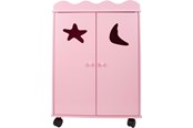 Dukke, bamse og udstyr - Small Foot - Wooden Dolls Wardrobe Pink - 2880