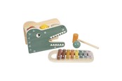 Leg & Læring - Small Foot - Wooden Xylophone and Hammer Bench Safari 5 pcs. - 12461