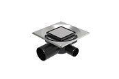 Afløb - Unidrain Sampak 1 Kvadrat Custom 10x10, Ø75 mm vandret - 8021.0075