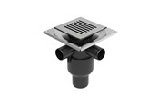 Afløb - Unidrain Sampak 4 Kvadrat ClassicLine Column 15x15, Ø110 mm lodret - 8024.0075
