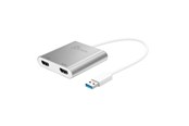 Skærmkabel - j5create USB 3.0 Type-A to Dual HDMI - 20cm - JUA365-N