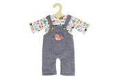 Dukker & Tilbehør - Heless Doll dungarees with T-shirt Whale 28-35 cm - 1215