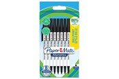 Skrive- og Tegneværktøjer - Paper Mate Kilometrico kuglepenne | Lang skrivning med mellempunkt (1,0 mm) | Sort blæk | 80% genanvendt plast | 8 Stk - 2187678