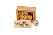 Trælegetøj - Goki Dice Set Wood - HS239