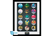 Merchandise - ABYstyle - POKEMON Framed print Pokeballs - Billede - PFC2076