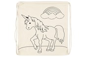 Kreativt Legetøj - Creativ Company Color your own Cotton Gym Bag Unicorn - 499652
