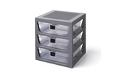Børneværelse - LEGO 3-DRAWER STORAGE RACK - GRAY - 40950003