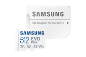 Hukommelseskort - Samsung EVO Plus microSD/SD - 160MB/s - 512GB - MB-MC512SA/EU