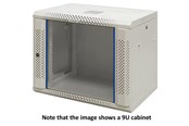 Kabinet - Deltaco 19? wall cabinet 6U 600 × 450 glass door white - Kabinet - Wall mount - Hvid - WS64066000