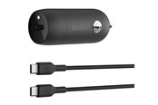 Mobil - Adaptere & Opladere - Belkin BoostCharge 30W USB-C Car Charger + USB-C to USB-C cable - CCA004BT1MBK-B6