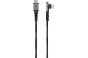 USB kabel - Pro USB-C <-> USB-C - 90° - Sleeved - 2m - Grå - 4040849646607