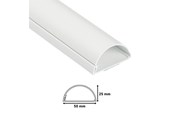 Kabel Organisering - D-LINE D-profil Kabeldæksel 50x25mm 1x1m Hvid - 5025W-1M