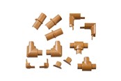 Kabel Organisering - D-LINE Adapter Kit 16x8mm 13 Pieces Oak coloured - RETAP1608O