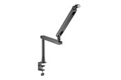 Mikrofon - Deltaco GAMING Low-Profile Streaming Microphone arm with riser height extension adapter Black - GAM-173