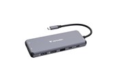 USB hub - Verbatim CMH-14 14-Port USB-C Pro Multiport Hub USB hub - USB 3.1 - 14 ports - Grå - 32154