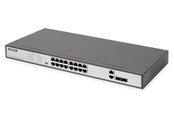 Switch - DIGITUS DN-95342-1 - switch - 19 inches af/at - 16 ports - unmanaged - rack-mountable - DN-95342-1