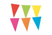 Legetøj - Boland Colored Flag Line 10mtr. Party Decoration - 74779