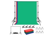 Kamera & objektivtilbehør - Puluz Photo studio background support  2x2m + Backdrops 3 pcs - PKT5204