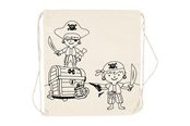 Kreativt Legetøj - Creativ Company Color your own Cotton Gym Bag Pirates - 499651