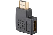 Skærmkabel - Pro HDMI - Angled Adapter 90° Horizontal - Black - 4040849657450