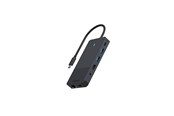 USB hub - RAPOO Multiport USB-C UCM-2006 12-i-1 USB-C-Adapter USB hub - 12 ports - Sort - 11414