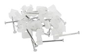 Kabel Organisering - Nordic Quality Cable clips 2x4mm Neutral 25 pcs. - 222791