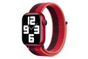 Smartwatch - Tilbehør - Lippa Apple Watch nylonrem 42/44/45/49, Lilla/rød - LPAW048