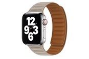 Smartwatch - Tilbehør - Lippa Apple Watch magnetisk læderrem 42/44/45/49 - Beige / Brun - LPAW096