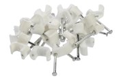 Kabel Organisering - Nordic Quality Cable clip flat 6x10mm White 25 pcs. - 222796