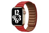 Smartwatch - Tilbehør - Lippa Apple Watch Magnetisk Læderrem 38/40/41 - Rød / Brun - LPAW060