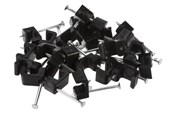 Kabel Organisering - Nordic Quality Cable clip flat 3x5mm black 25 pcs. - 303781
