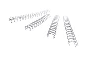 Blæk, Toner & Forbrugsstoffer - GBC Wire indbindingsryg 3:1 NO7 11mm A4 Sølv - RG810797