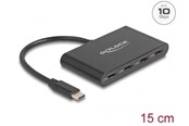 USB hub - DeLOCK - Hub - 10 Gbps - 4 Ports USB hub - 4 ports - Sort - 64129