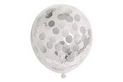 Legetøj - Globos Confetti Balloons Paper Confetti Metallic Silver 30cm 6pcs. - 1128004