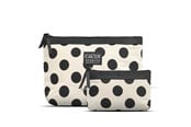 Makeupspejl - Cimi A-Shaped 2-pcs Cosmetic Bag Set - Black and White - 5706402001632