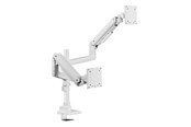 Skærmholder - Alterzone Arm Luxe Duo Heavy-duty Dobbelt Monitor Arm, Hvid - ALZARMLX-DW