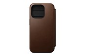 Mobil - Covers & Cases - Nomad Modern Leather Folio - iPhone 15 Pro | Brown |  Leather - NM01628385