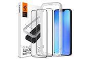 Mobil - Beskyttelsesglas - Spigen tR Align Master 2 Pack - FC black - iPhone 16e/14/13/13 Pro - AGL03387