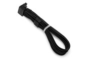 Strømkabel (intern) - DUTZO Sleeved PCI-E 12V-2x6 forlængerkabel - lås stift ned - Sort - DSC-PE12V2X6-PD-30-BLK