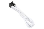 Strømkabel (intern) - DUTZO Sleeved PCI-E 12V-2x6 forlængerkabel - lås stift ned - Hvid - DSC-PE12V2X6-PD-30-WHT